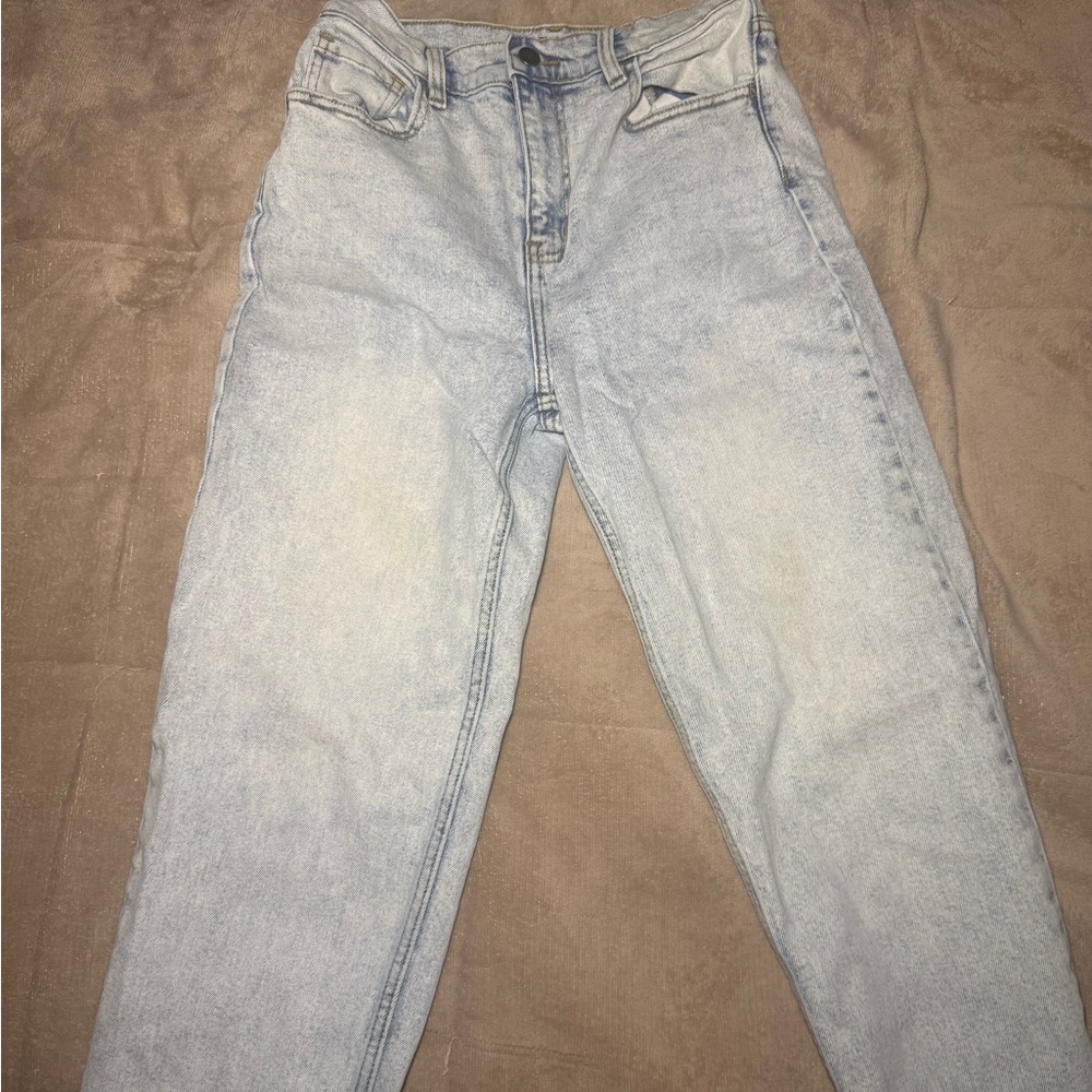 Fashion Nova Light Blue Straight Leg High-Rise Jeans